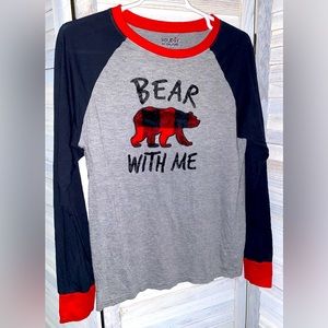 Comfy Holiday Pajama Top - Bear With Me